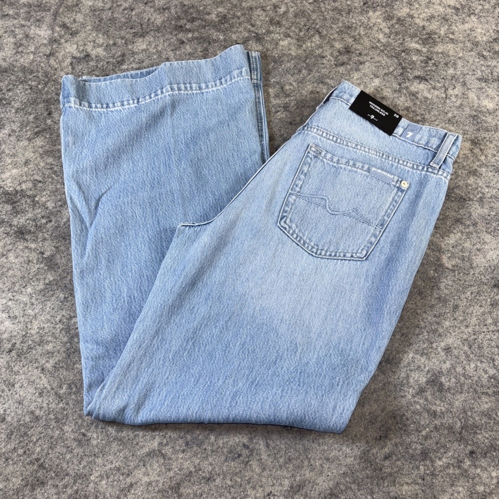 7 For All Mankind Light Blue Wide Leg Jeans